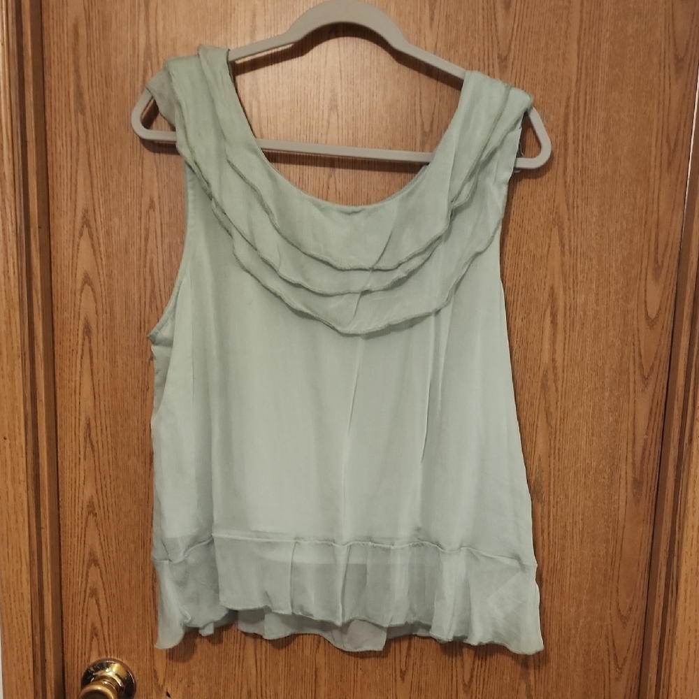 Lucky Brand Light Green Layered Sleeveless Top
